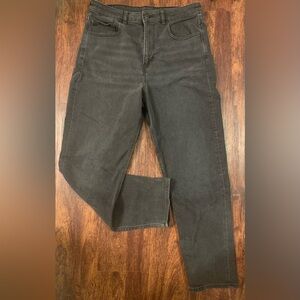 American Eagle Mom Jean Size 12 Black Denim